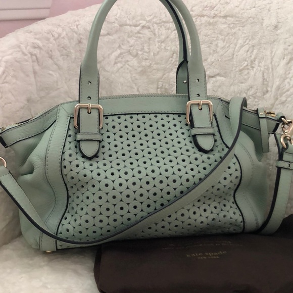 Kate Spade Mercer Isle mint pattern purse - Picture 4 of 6